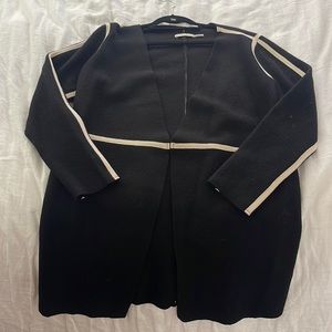 Alice and Olivia black long sleeve 100% wool sweater cardigan